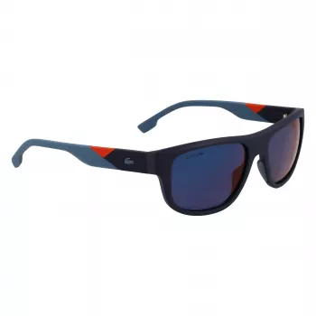 Lacoste L6042S-424 Męskie okulary przeciwsłoneczne prostokątne niebieskie 55/17/145 mm