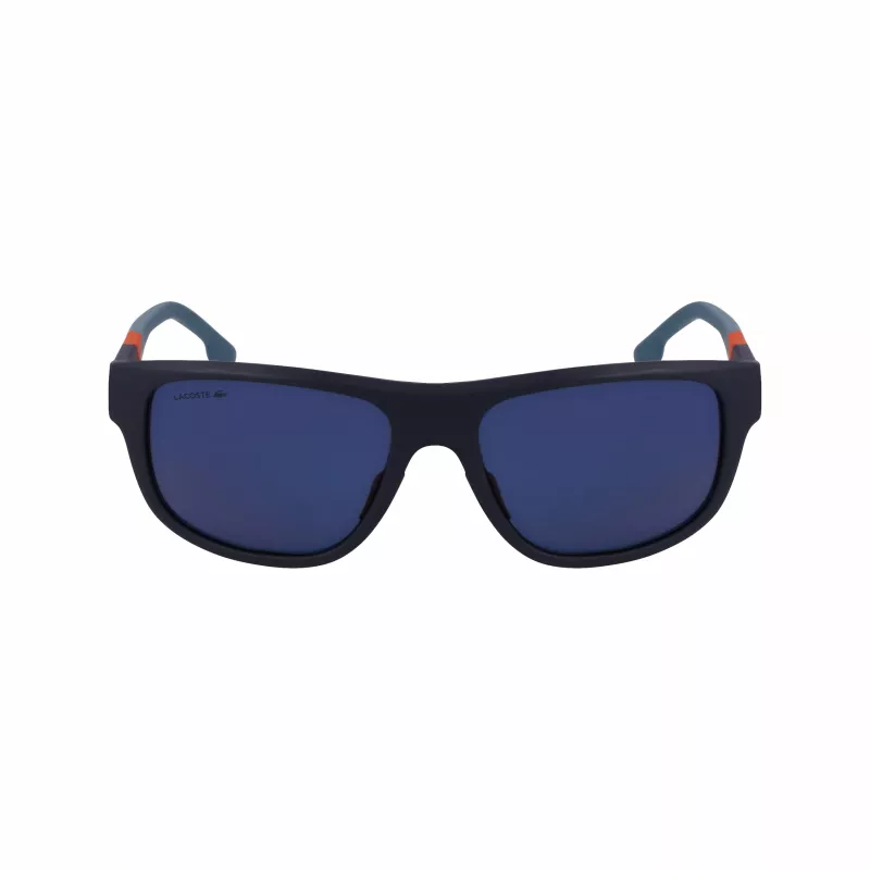 Lacoste L6042S-424 Męskie okulary przeciwsłoneczne prostokątne niebieskie 55/17/145 mm