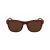 LACOSTE L6043S-601 Męskie okulary przeciwsłoneczne prostokątne - czarna oprawka, szare szkła 56/18/145 mm