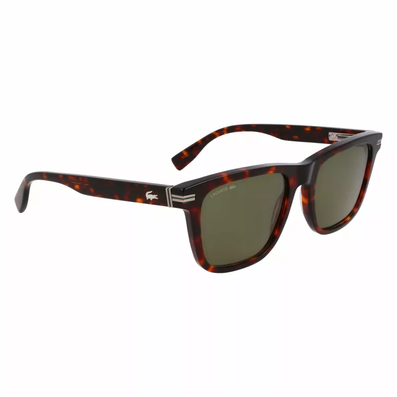 Lacoste L6045S-230 Męskie okulary przeciwsłoneczne prostokątne Havana Brown 54mm