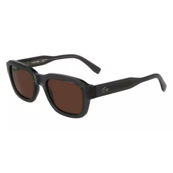 Okulary przeciwsłoneczne Lacoste L6048S-035 Męskie Prostokątna Oprawka Acetatowa Soczewki Ciemnoszare Szare 51mm