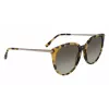 Okulary przeciwsłoneczne Lacoste L928S-214 damskie Havana Brown Gradient 56mm