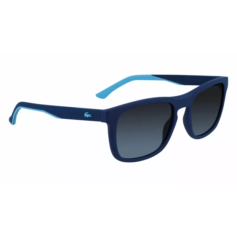 Okulary przeciwsłoneczne Lacoste L956S 401 dla mężczyzn, niebieska oprawka, szare soczewki, 55 mm