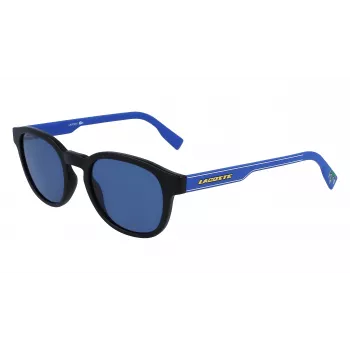 LACOSTE L968SX-002 Okulary przeciwsłoneczne Unisex Czarna oprawka Szare szkła 51mm