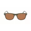 LACOSTE L969S-5420317 Okulary przeciwsłoneczne unisex prostokątne - czarna oprawka szare szkła 54/20/145 mm