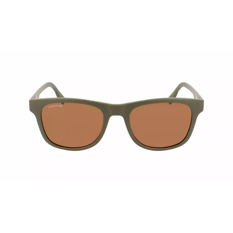 LACOSTE L969S-5420317 Okulary przeciwsłoneczne unisex prostokątne - czarna oprawka szare szkła 54/20/145 mm