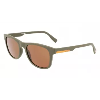 LACOSTE L969S-5420317 Okulary przeciwsłoneczne unisex prostokątne - czarna oprawka szare szkła 54/20/145 mm