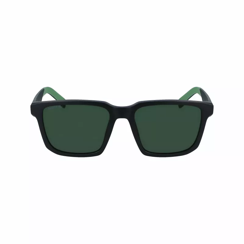 Okulary przeciwsłoneczne Lacoste L999S-301 dla mężczyzn, matowo zielona oprawka, ciemnozielone szkła, 55/18/145 mm