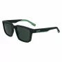 Okulary przeciwsłoneczne Lacoste L999S-301 dla mężczyzn, matowo zielona oprawka, ciemnozielone szkła, 55/18/145 mm