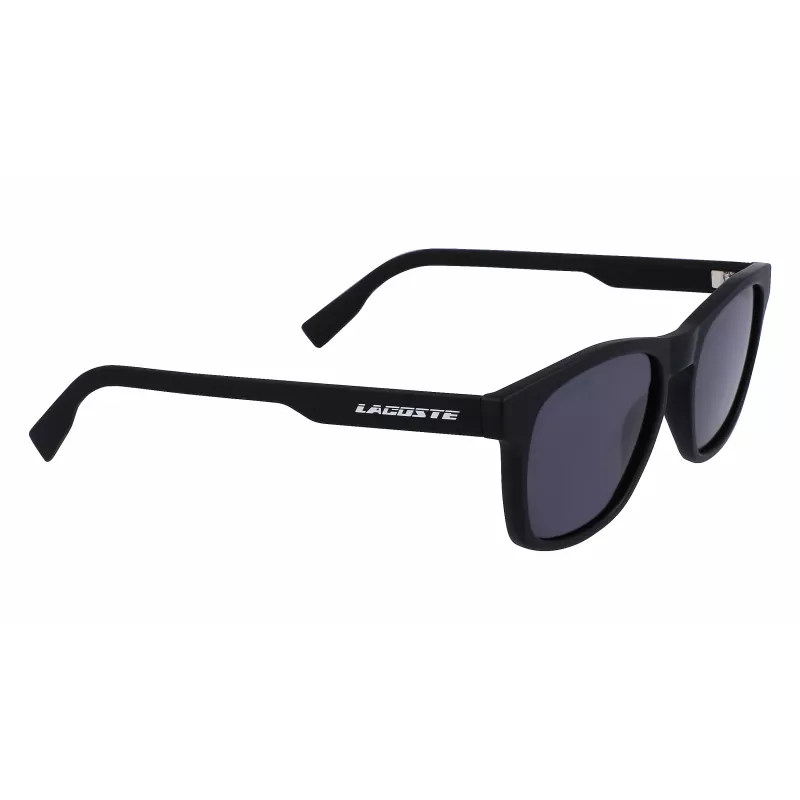 Okulary przeciwsłoneczne Lacoste L988S-2 męskie prostokątne - czarna oprawka szare szkła 54mm
