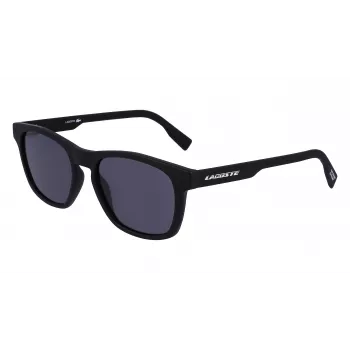 Okulary przeciwsłoneczne Lacoste L988S-2 męskie prostokątne - czarna oprawka szare szkła 54mm