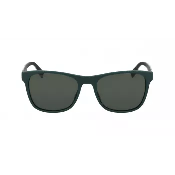 Męskie okulary przeciwsłoneczne Lacoste Rectangular L6031S-301 Havana Green 56/18/145 mm