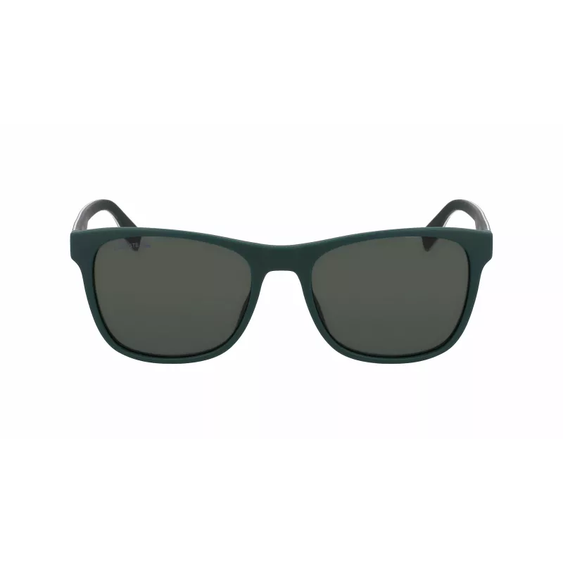 Męskie okulary przeciwsłoneczne Lacoste Rectangular L6031S-301 Havana Green 56/18/145 mm