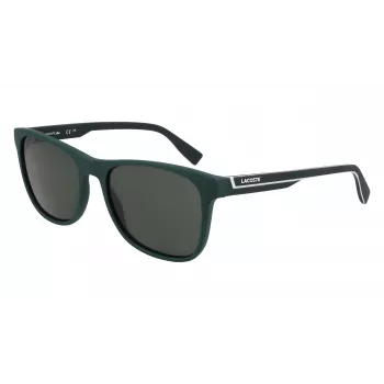 Męskie okulary przeciwsłoneczne Lacoste Rectangular L6031S-301 Havana Green 56/18/145 mm