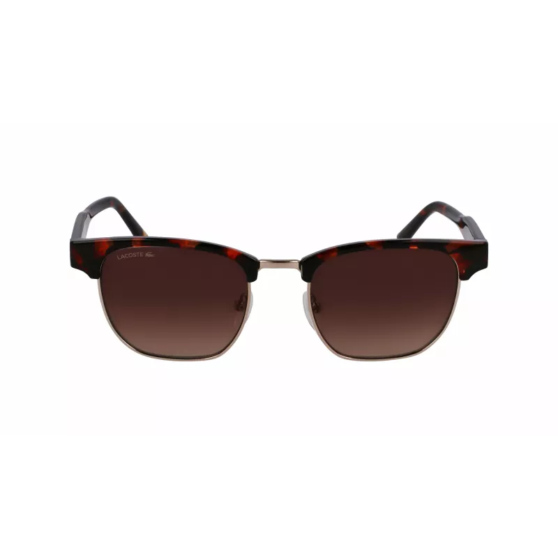 Okulary przeciwsłoneczne Lacoste męskie L266S-214 Havana Brązowe Prostokątne Acetat UV400