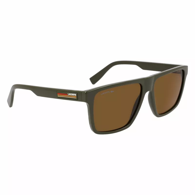 Okulary przeciwsłoneczne Lacoste męskie L6027S-275 Havana Acetate Rectangle 57mm