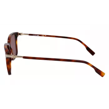 Okulary przeciwsłoneczne męskie Lacoste L6035S5318214 - oprawka Havana z acetatu, brązowe soczewki, 53mm