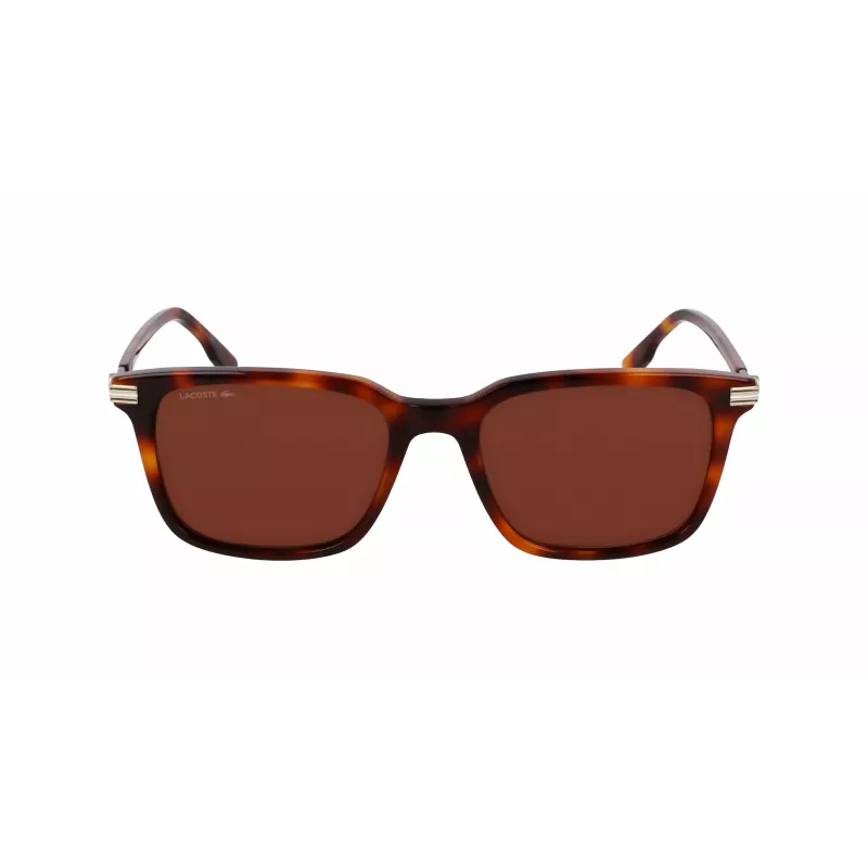 Okulary przeciwsłoneczne męskie Lacoste L6035S5318214 - oprawka Havana z acetatu, brązowe soczewki, 53mm