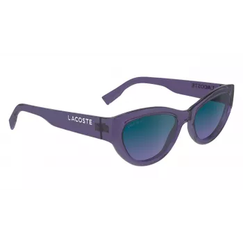 Okulary przeciwsłoneczne Lacoste damskie L6013S5418513 - prostokątna oprawka acetatowa z ochroną UV400 - 54/18/140 mm