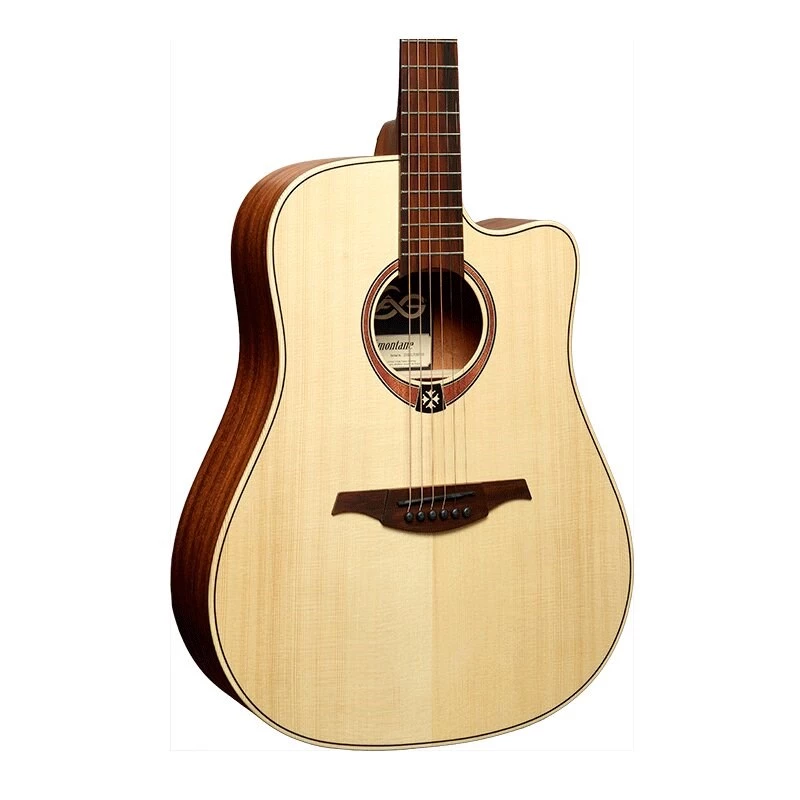 Lag GLA Tramontane 70 DC Dreadnought Cutaway Akustyczno-elektryczna gitara - Naturalny