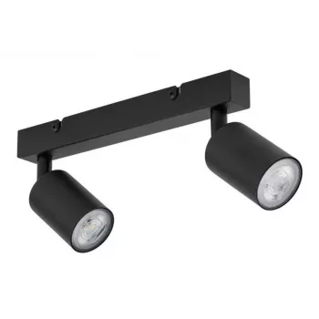 Lampa reflektor punktowy sufitowy GU10 2x10W czarna