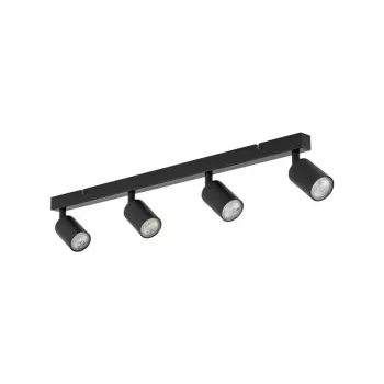 Lampa punktowa sufitowa GU10 4x10W czarna