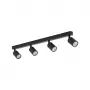 Lampa punktowa sufitowa GU10 4x10W czarna
