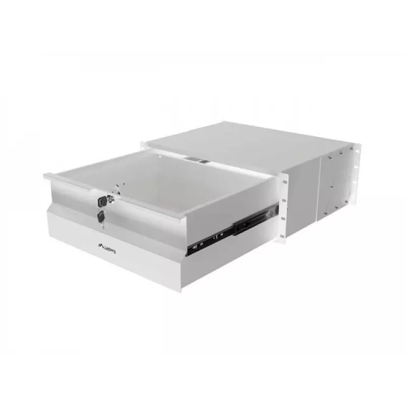 LANBERG 19 inch 4U Shelf 360mm Grey (4U/483x360mm, Load Capacity up to 90kg, 4-Point Mounting)