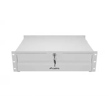 LANBERG 19-calowa 3U wysuwana półka rack 360mm Głębokość Szara, Nośność 90kg, Montaż 4-punktowy