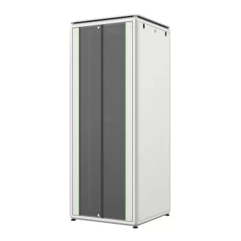 LANVIEW 19-calowa szafa rack 42U 800x800mm, szara (RAL 7035), drzwi szklane