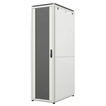 LANVIEW 19-calowa 42U Szafa Rack 600 x 600 mm, Jasnoszara (RAL 7035), Drzwi szklane, Nośność 800 kg
