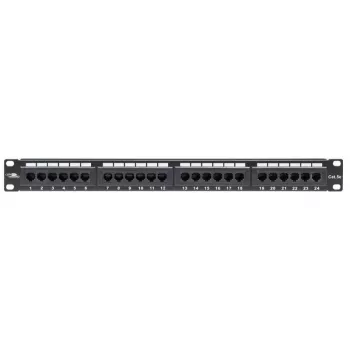 LANVIEW LPP110 1U 24-Port Cat5e RJ-45 Unshielded Patch Panel (Krone IDC)