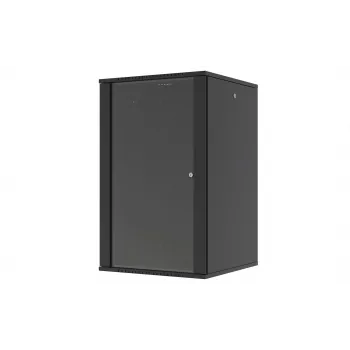 LANVIEW Quick Assembly Flat Pack 19 6U Szafka wisząca do montażu na ścianie (Czarna)