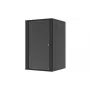 LANVIEW Quick Assembly Flat Pack 19 6U Szafka wisząca do montażu na ścianie (Czarna)