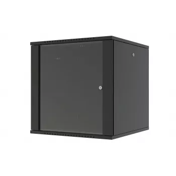 LANVIEW Quick Assembly Flat Pack 19 Wall-Mount Network Cabinet (6U, 19-Inch, Black)