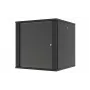 LANVIEW Quick Assembly Flat Pack 19 Wall-Mount Network Cabinet (6U, 19-Inch, Black)