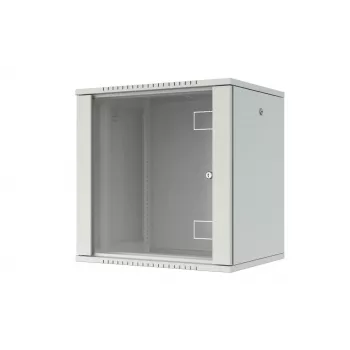 LANVIEW RWF12U45WH Quick Assembly Flat Pack 19 6U Szafa Sieciowa Wisząca (Czarny, Drzwi ze Szkła Hartowanego)