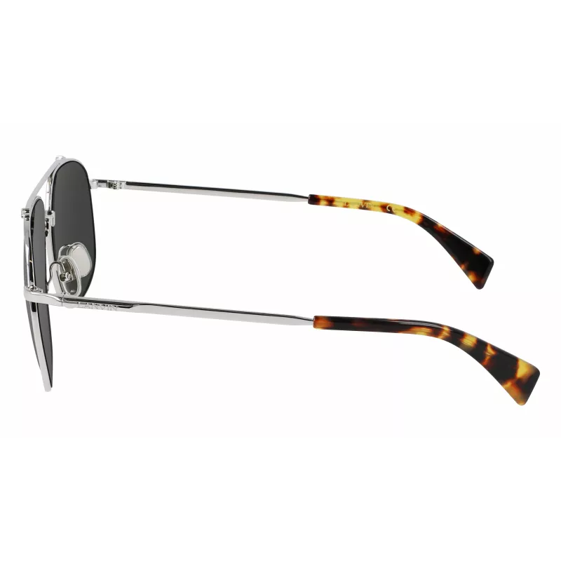 LANVIN LNV110S-045 Męskie kwadratowe okulary przeciwsłoneczne Czarny/Szary 60/14/145 mm