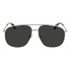 LANVIN LNV110S-045 Męskie kwadratowe okulary przeciwsłoneczne Czarny/Szary 60/14/145 mm