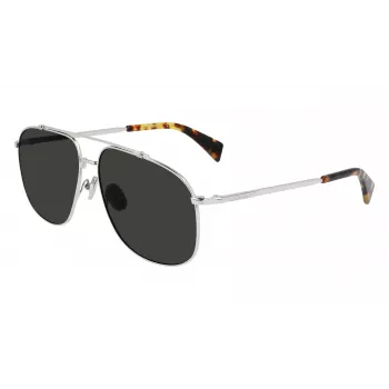 LANVIN LNV110S-045 Męskie kwadratowe okulary przeciwsłoneczne Czarny/Szary 60/14/145 mm