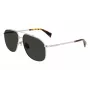 LANVIN LNV110S-045 Męskie kwadratowe okulary przeciwsłoneczne Czarny/Szary 60/14/145 mm