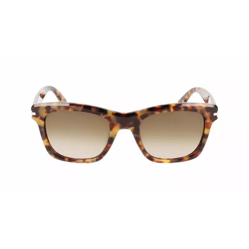LANVIN LNV620S-213 Męskie kwadratowe okulary przeciwsłoneczne z acetatu Havana Brown Gradient 52mm