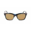 LANVIN LNV620S-425 Męskie kwadratowe okulary przeciwsłoneczne z acetatu - Niebieska oprawka, szare soczewki, UV400