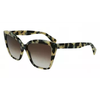 LANVIN Damskie okulary przeciwsłoneczne motylkowe LNV617S-272 Havana/Brown Gradient 59mm