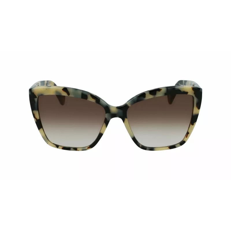 LANVIN Damskie okulary przeciwsłoneczne motylkowe LNV617S-272 Havana/Brown Gradient 59mm