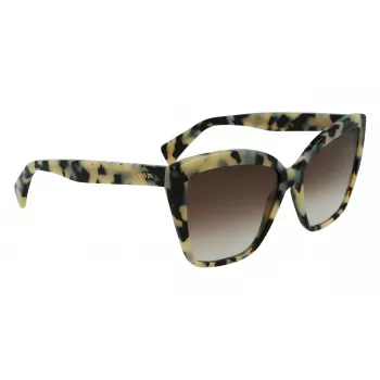 LANVIN Damskie okulary przeciwsłoneczne motylkowe LNV617S-272 Havana/Brown Gradient 59mm