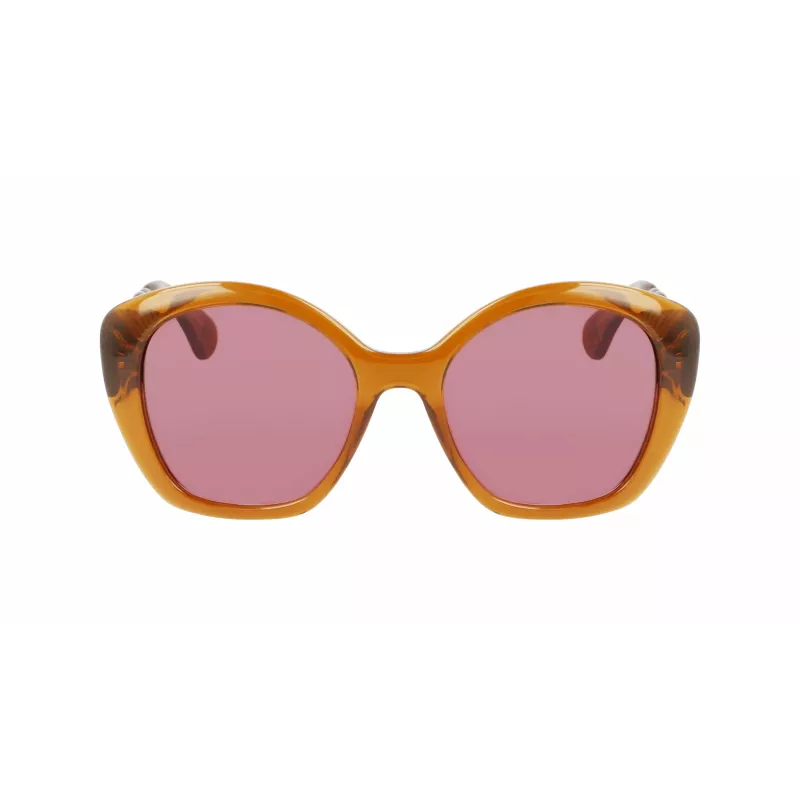 Okulary przeciwsłoneczne LANVIN damskie LNV628S-208 Cat Eye Havana Acetat Brązowy Gradient Soczewka 54mm