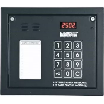 Laskomex CP-2502NR Czarny panel audio z mini listą lokatorów i czytnikiem RFID