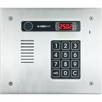 Laskomex CP-2513R INOX Stalowa panel drzwiowy audio z RFID, 13 mieszkań, poziomy, podtynkowy, srebrny