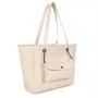 Laura Ashley Damska Kremowa pikowana torba na ramię ze sztucznej skóry - Relief Q LTD CRM (30x30x10 cm)